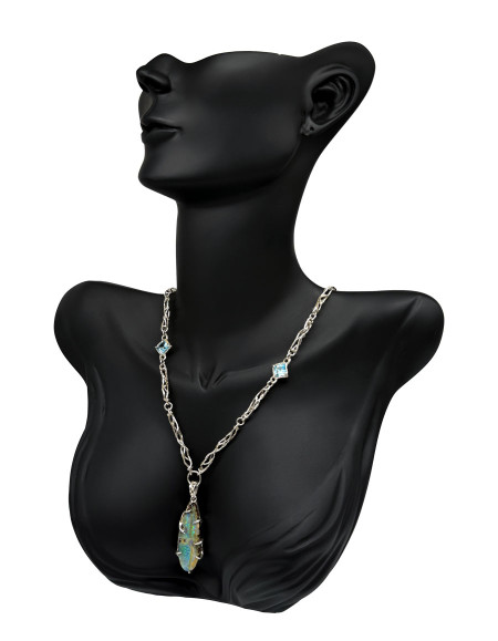 Arion Boulder Opal & Topaz Taşlı Kolye