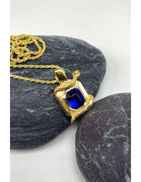 Serpent Mavi Obsidyen Kolye