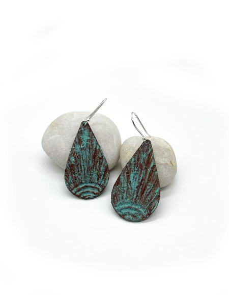 Helvar Yeşil Patina Küpe