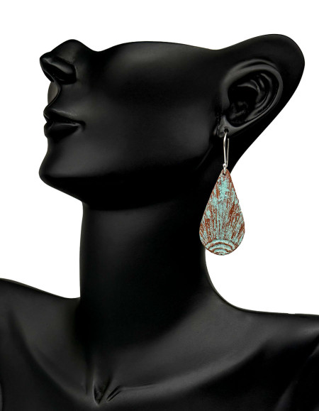 Helvar Yeşil Patina Küpe