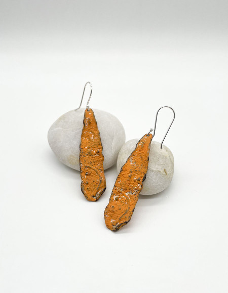 Neyra Turuncu Patina Küpe