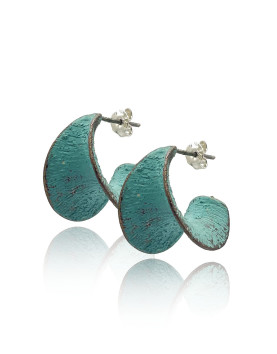 Zephira Yeşil Patina Bronz Küpe