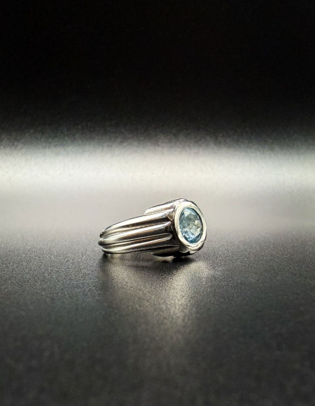 Clarion Akuamarin Gümüş Yüzük 