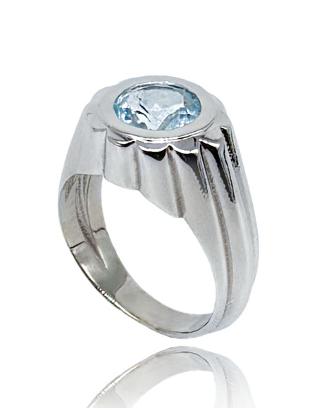 Clarion Akuamarin Gümüş Yüzük 