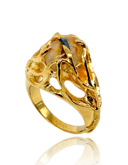 Feloria Altın Rutil Kuvars Taşlı Yüzük