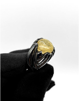 Terra Altın Rutil Kuvars Erkek Yüzük